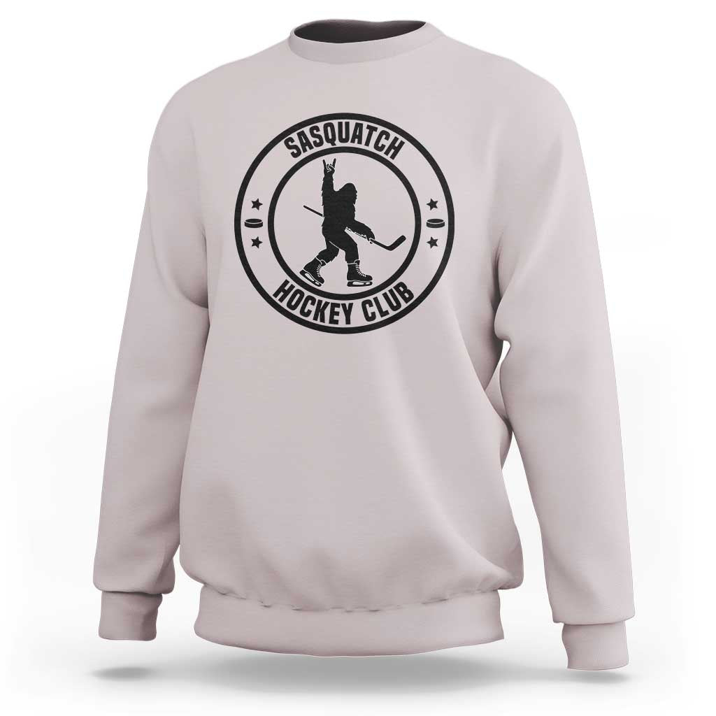 Legendary Sasquatch Hockey Club Sweatshirt Funny Ice Hockey Gift - Wonder Print Shop