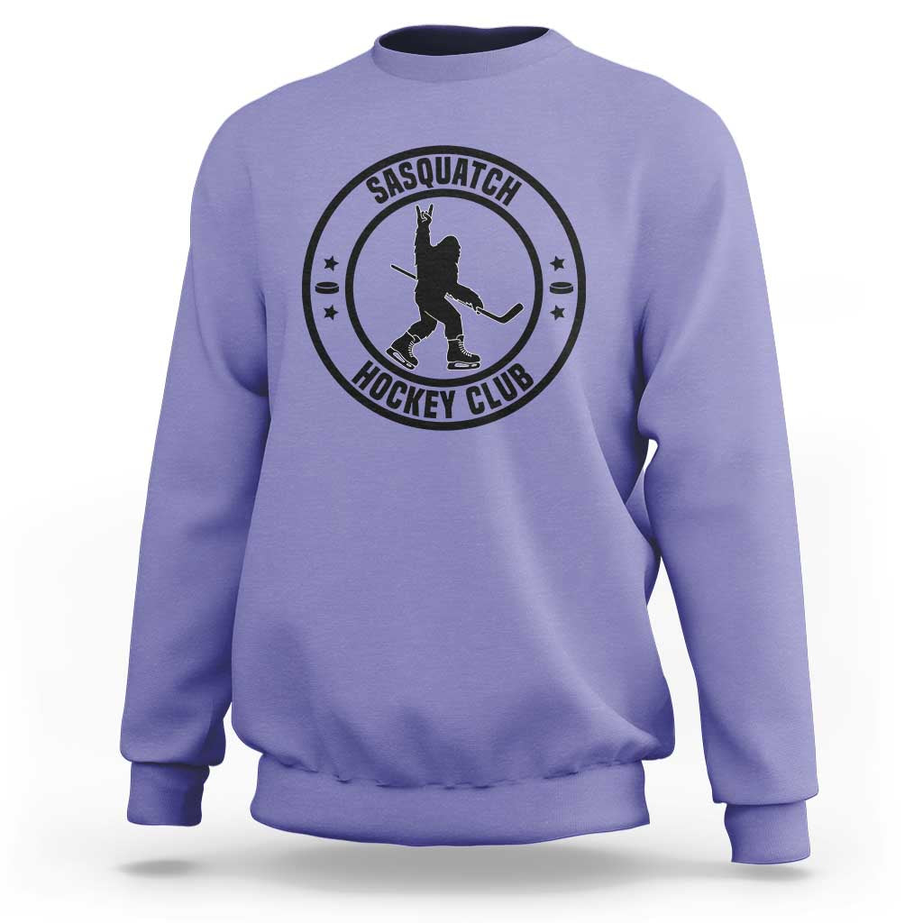Legendary Sasquatch Hockey Club Sweatshirt Funny Ice Hockey Gift - Wonder Print Shop