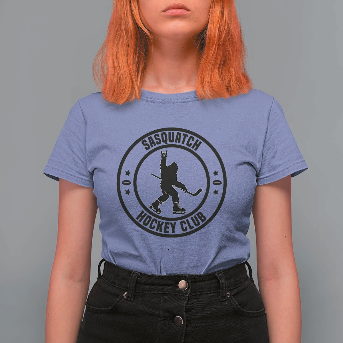 Legendary Sasquatch Hockey Club T Shirt For Women Funny Ice Hockey Gift - Wonder Print Shop