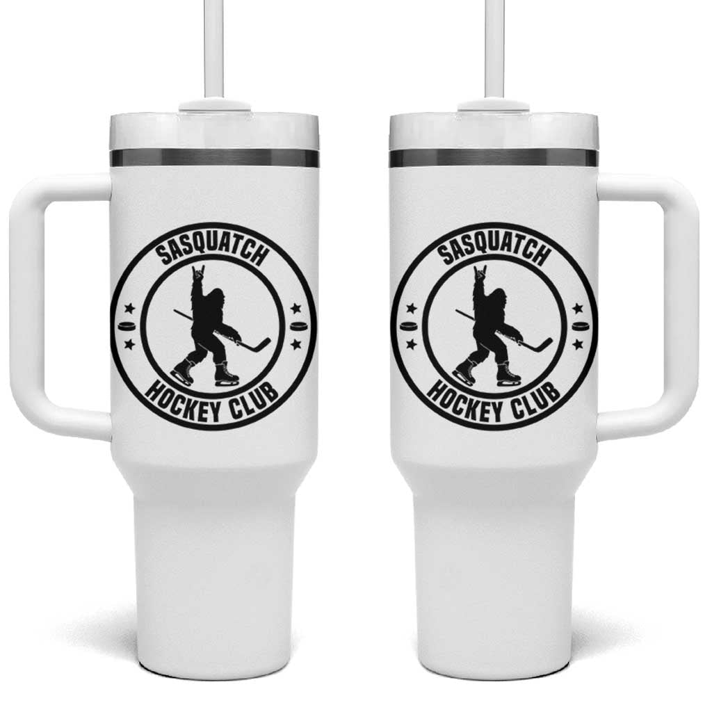 Legendary Sasquatch Hockey Club Tumbler With Handle Funny Ice Hockey Gift - Wonder Print Shop