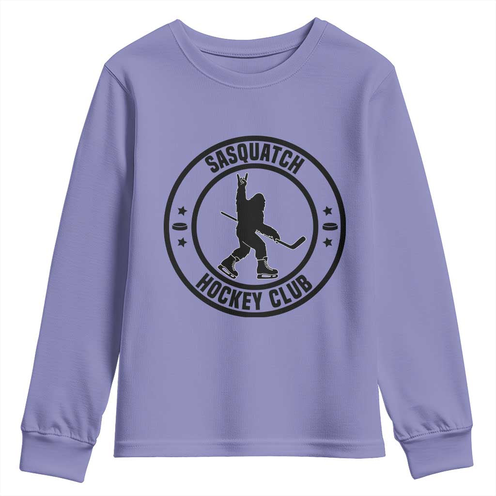 Legendary Sasquatch Hockey Club Youth Sweatshirt Funny Ice Hockey Gift - Wonder Print Shop