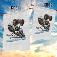 Sasquatch On Ice Garden Flag Funny Bigfoot Hockey Player Gift - Wonder Print Shop