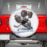 Sasquatch On Ice Spare Tire Cover Funny Bigfoot Hockey Player Gift - Wonder Print Shop