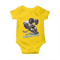 Sasquatch On Ice Baby Onesie Funny Bigfoot Hockey Player Gift - Wonder Print Shop