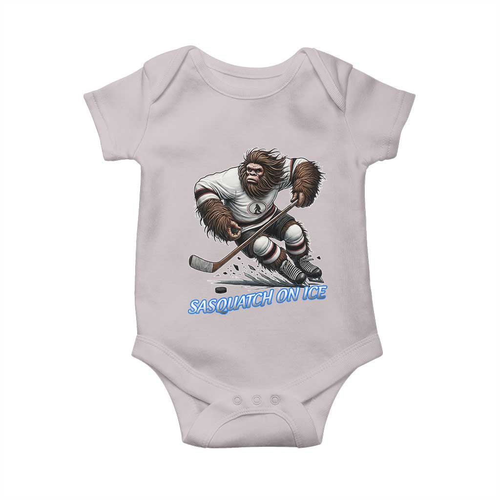 Sasquatch On Ice Baby Onesie Funny Bigfoot Hockey Player Gift - Wonder Print Shop