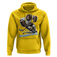 Sasquatch On Ice Hoodie Funny Bigfoot Hockey Player Gift - Wonder Print Shop