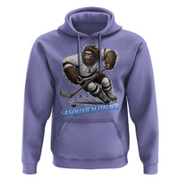 Sasquatch On Ice Hoodie Funny Bigfoot Hockey Player Gift - Wonder Print Shop