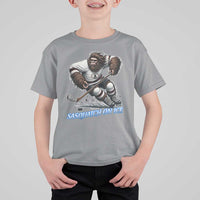 Sasquatch On Ice T Shirt For Kid Funny Bigfoot Hockey Player Gift - Wonder Print Shop