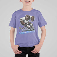 Sasquatch On Ice T Shirt For Kid Funny Bigfoot Hockey Player Gift - Wonder Print Shop