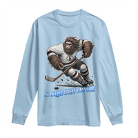 Sasquatch On Ice Long Sleeve Shirt Funny Bigfoot Hockey Player Gift - Wonder Print Shop
