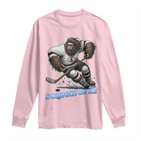 Sasquatch On Ice Long Sleeve Shirt Funny Bigfoot Hockey Player Gift - Wonder Print Shop