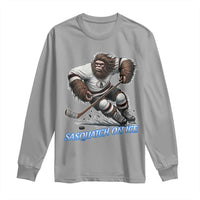 Sasquatch On Ice Long Sleeve Shirt Funny Bigfoot Hockey Player Gift - Wonder Print Shop