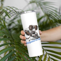 Sasquatch On Ice Skinny Tumbler Funny Bigfoot Hockey Player Gift - Wonder Print Shop