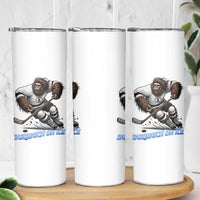 Sasquatch On Ice Skinny Tumbler Funny Bigfoot Hockey Player Gift - Wonder Print Shop