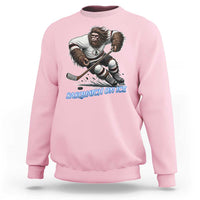 Sasquatch On Ice Sweatshirt Funny Bigfoot Hockey Player Gift - Wonder Print Shop