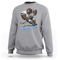 Sasquatch On Ice Sweatshirt Funny Bigfoot Hockey Player Gift - Wonder Print Shop