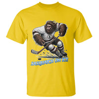 Sasquatch On Ice T Shirt Funny Bigfoot Hockey Player Gift - Wonder Print Shop