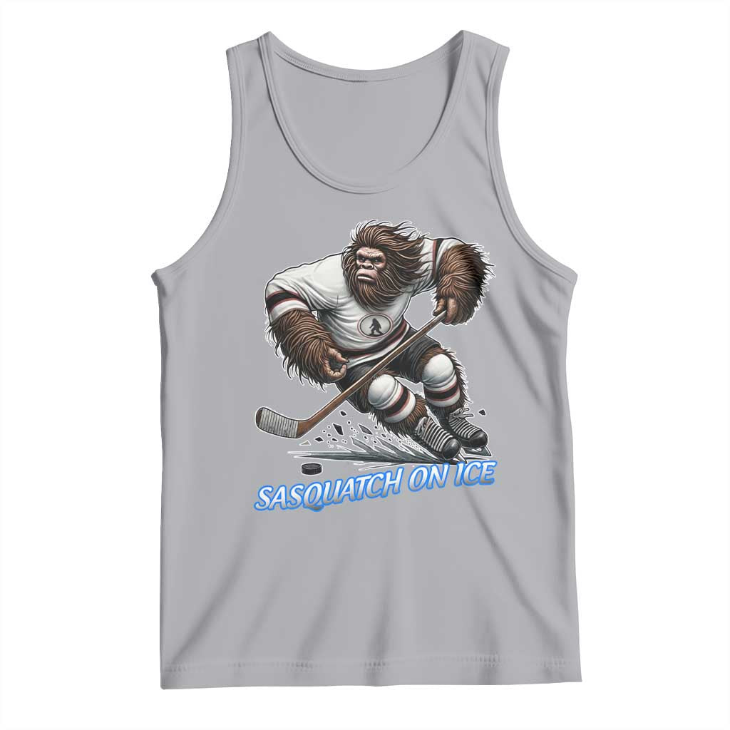 Sasquatch On Ice Tank Top Funny Bigfoot Hockey Player Gift - Wonder Print Shop