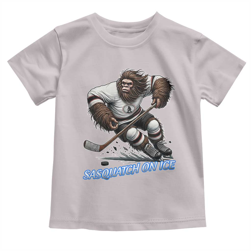 Sasquatch On Ice Toddler T Shirt Funny Bigfoot Hockey Player Gift - Wonder Print Shop