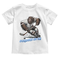 Sasquatch On Ice Toddler T Shirt Funny Bigfoot Hockey Player Gift - Wonder Print Shop