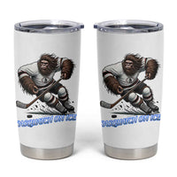 Sasquatch On Ice Tumbler Cup Funny Bigfoot Hockey Player Gift - Wonder Print Shop