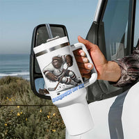 Sasquatch On Ice Tumbler With Handle Funny Bigfoot Hockey Player Gift - Wonder Print Shop