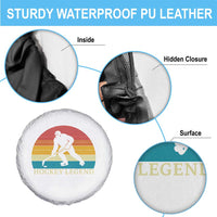 Bigfoot Hockey Legend Spare Tire Cover Retro Sasquatch Cryptid Player Gift - Wonder Print Shop