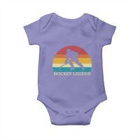 Bigfoot Hockey Legend Baby Onesie Retro Sasquatch Cryptid Player Gift - Wonder Print Shop