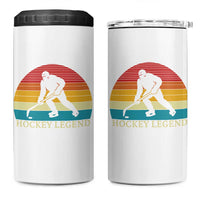 Bigfoot Hockey Legend 4 in 1 Can Cooler Tumbler Retro Sasquatch Cryptid Player Gift - Wonder Print Shop