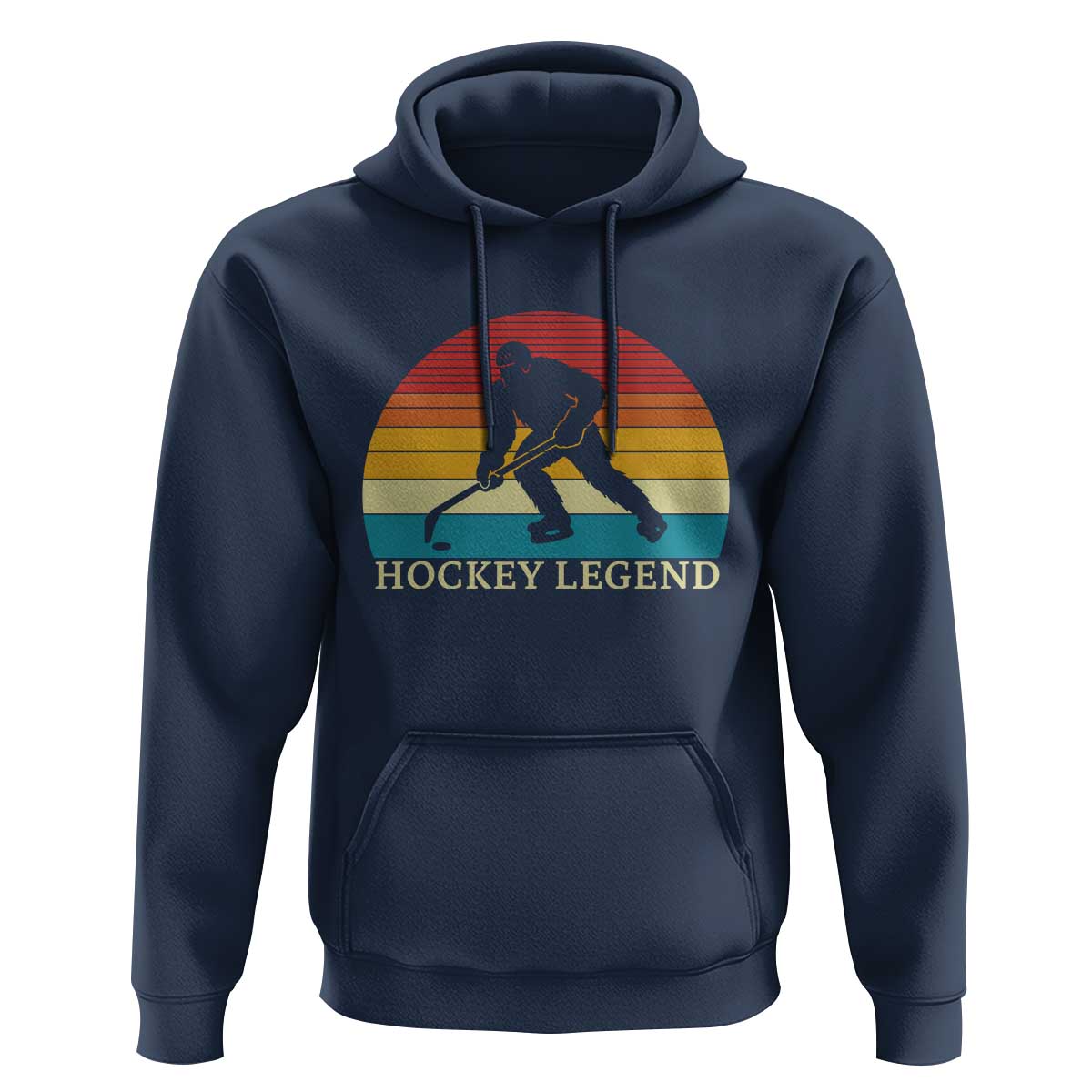 Bigfoot Hockey Legend Hoodie Retro Sasquatch Cryptid Player Gift - Wonder Print Shop