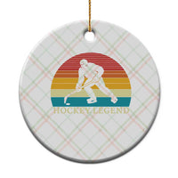 Bigfoot Hockey Legend Ceramic Ornament Retro Sasquatch Cryptid Player Gift - Wonder Print Shop