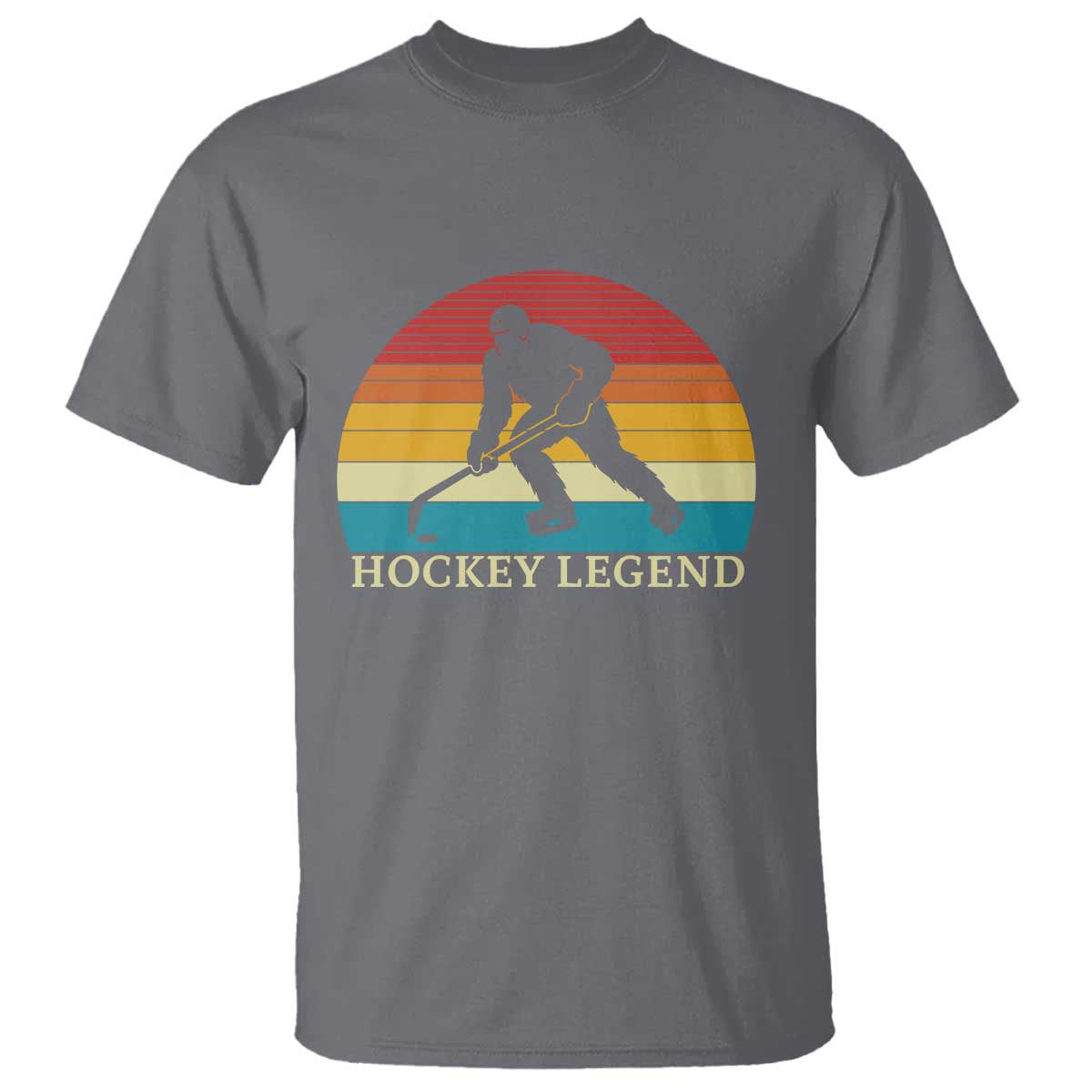 Bigfoot Hockey Legend T Shirt Retro Sasquatch Cryptid Player Gift - Wonder Print Shop