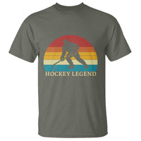 Bigfoot Hockey Legend T Shirt Retro Sasquatch Cryptid Player Gift - Wonder Print Shop