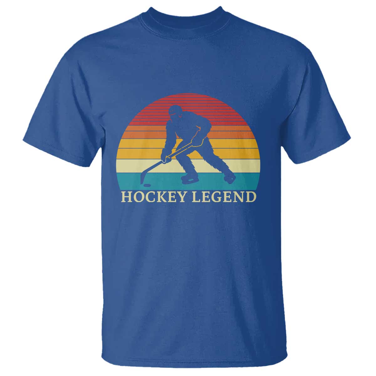 Bigfoot Hockey Legend T Shirt Retro Sasquatch Cryptid Player Gift - Wonder Print Shop