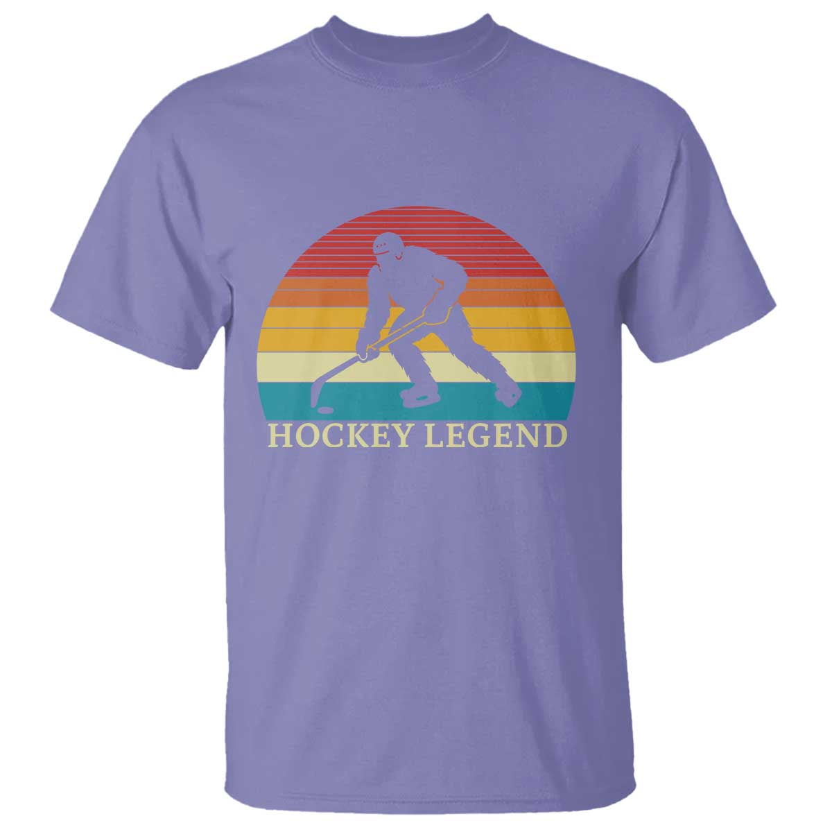 Bigfoot Hockey Legend T Shirt Retro Sasquatch Cryptid Player Gift - Wonder Print Shop