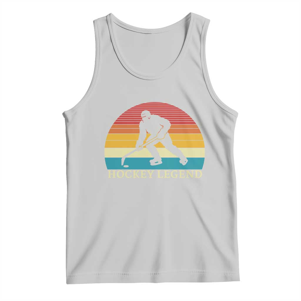 Bigfoot Hockey Legend Tank Top Retro Sasquatch Cryptid Player Gift - Wonder Print Shop