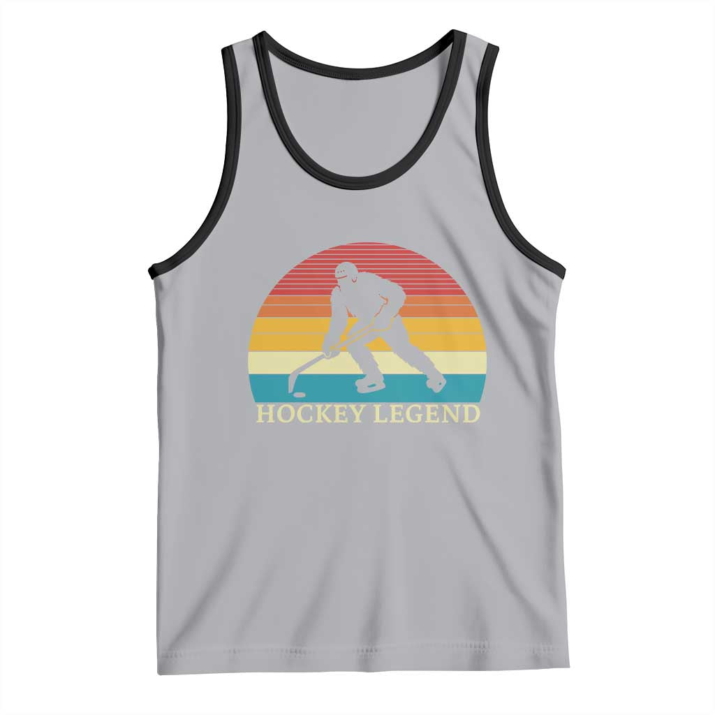 Bigfoot Hockey Legend Tank Top Retro Sasquatch Cryptid Player Gift - Wonder Print Shop