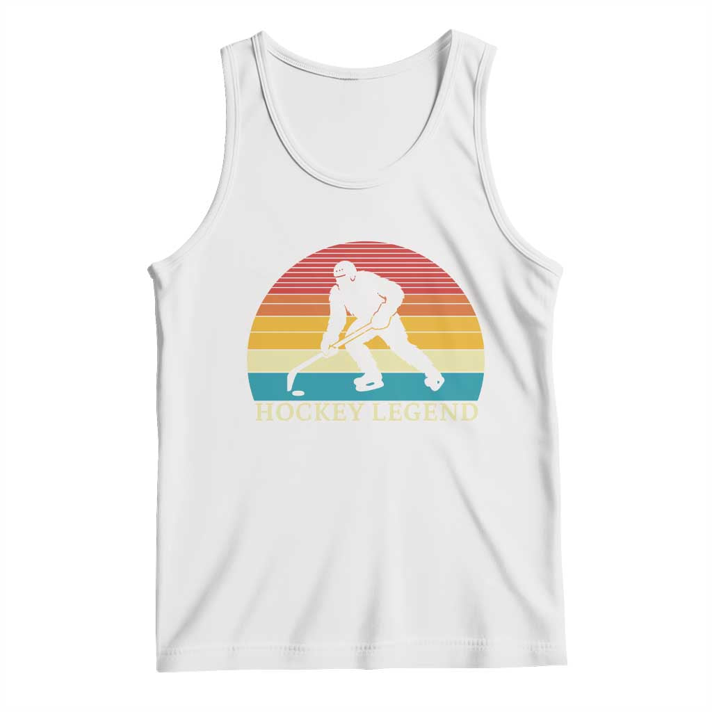 Bigfoot Hockey Legend Tank Top Retro Sasquatch Cryptid Player Gift - Wonder Print Shop