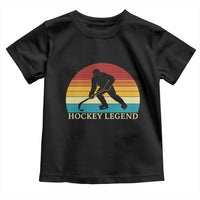 Bigfoot Hockey Legend Toddler T Shirt Retro Sasquatch Cryptid Player Gift - Wonder Print Shop