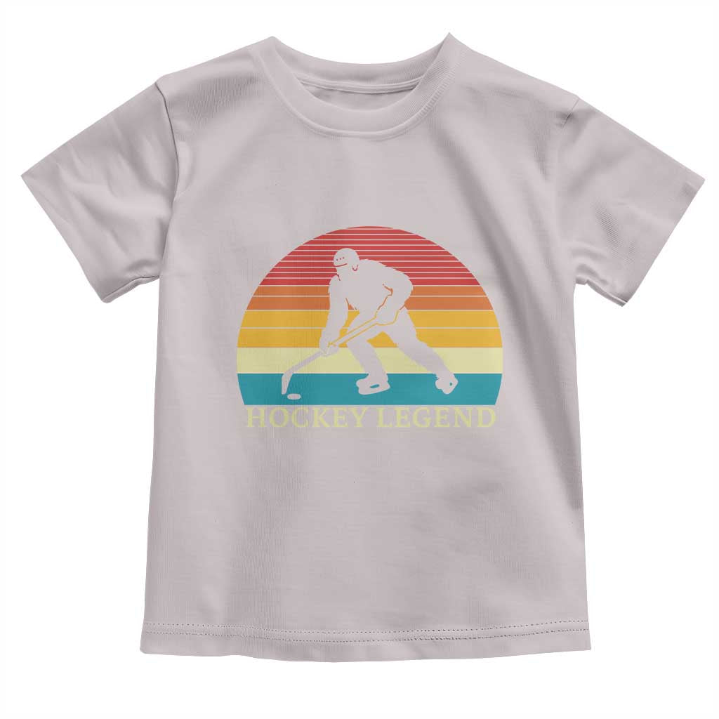 Bigfoot Hockey Legend Toddler T Shirt Retro Sasquatch Cryptid Player Gift - Wonder Print Shop