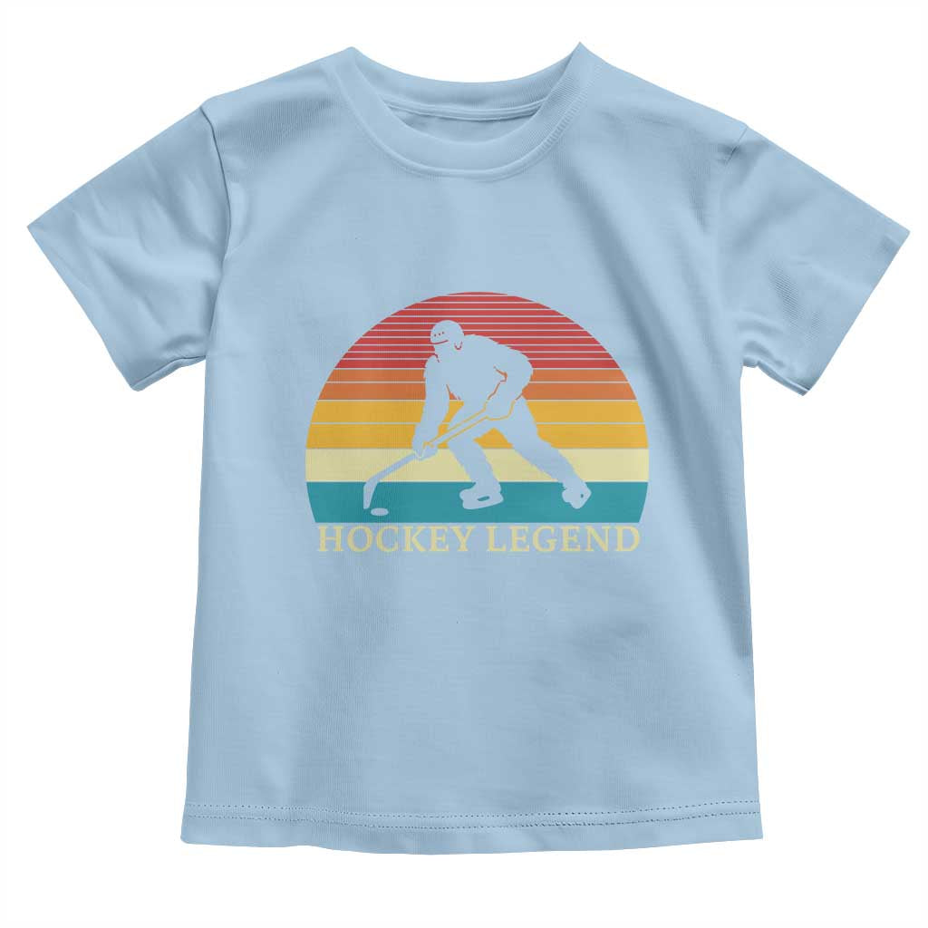 Bigfoot Hockey Legend Toddler T Shirt Retro Sasquatch Cryptid Player Gift - Wonder Print Shop