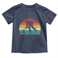 Bigfoot Hockey Legend Toddler T Shirt Retro Sasquatch Cryptid Player Gift - Wonder Print Shop