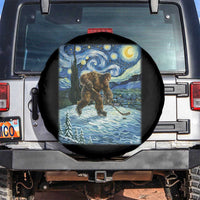 Cryptid Hockey Bigfoot Starry Night Inspired Funny Gift Spare Tire Cover - Wonder Print Shop