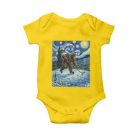 Cryptid Hockey Bigfoot Starry Night Inspired Funny Gift Baby Onesie - Wonder Print Shop