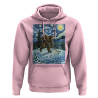 Cryptid Hockey Bigfoot Starry Night Inspired Funny Gift Hoodie - Wonder Print Shop