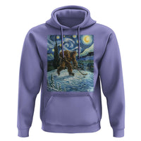 Cryptid Hockey Bigfoot Starry Night Inspired Funny Gift Hoodie - Wonder Print Shop