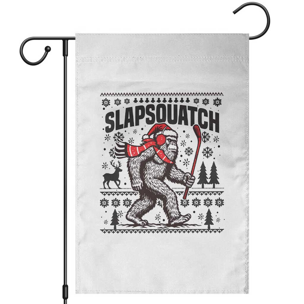 Slapsquatch Hockey Player Garden Flag Funny Bigfoot Ugly Christmas Gift - Wonder Print Shop