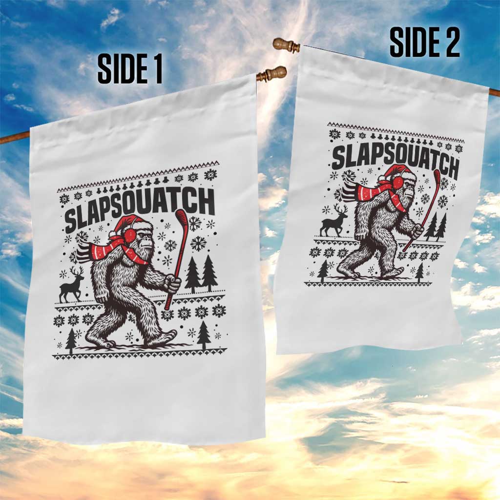 Slapsquatch Hockey Player Garden Flag Funny Bigfoot Ugly Christmas Gift - Wonder Print Shop