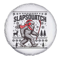 Slapsquatch Hockey Player Spare Tire Cover Funny Bigfoot Ugly Christmas Gift - Wonder Print Shop