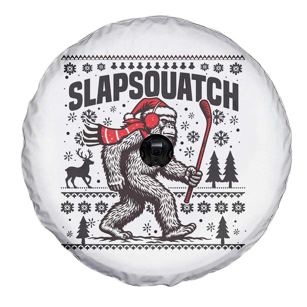 Slapsquatch Hockey Player Spare Tire Cover Funny Bigfoot Ugly Christmas Gift - Wonder Print Shop